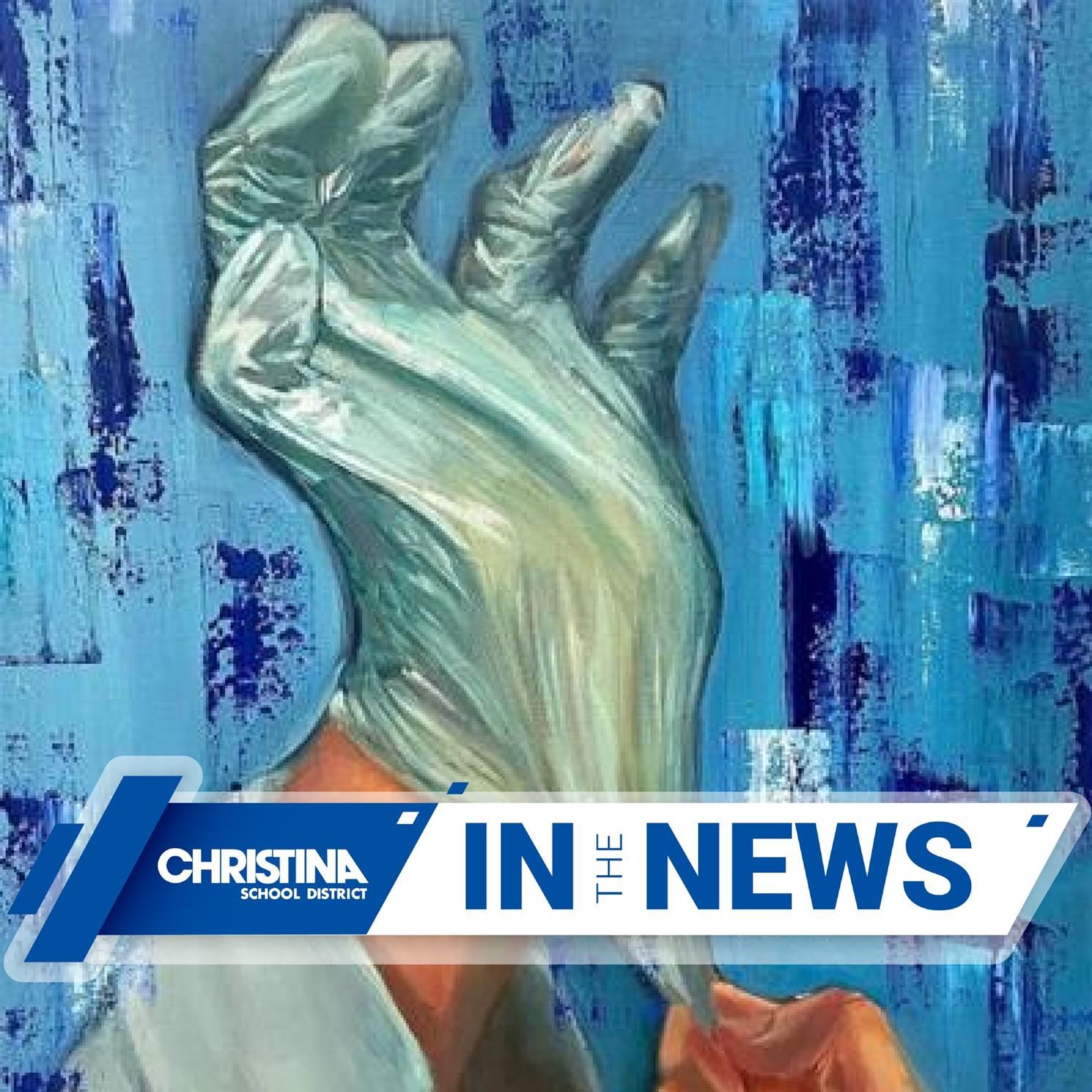  CSDintheNews - A photo of artwork with a hand and a glove